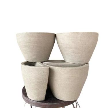 Imagem de Kit 05 Vasos de Parede Polietileno Decorativos p/Plantas e Jardins - T