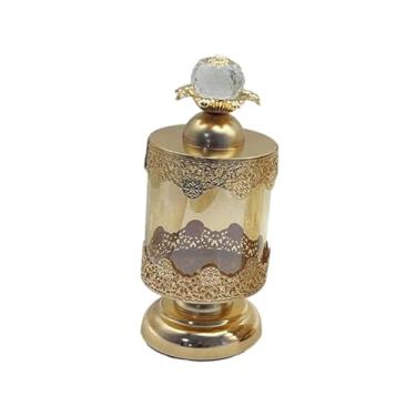 Imagem de ＫＬＫＣＭＳ Recipiente de jarra de armazenamento de vidro de luxo europeu, caixa de exibição em casa Decorativa Jar Pantry Food Snack Candy Jar para açúcar, 24cm X 10.5cm