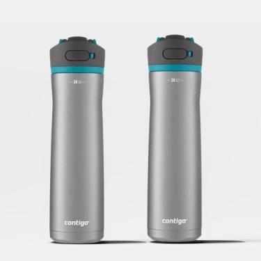 Imagem de Kit com 2 Garrafas Térmicas Ashland Chill AUTOSPOUT Azul Contigo  709m