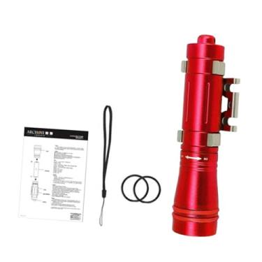 Imagem de UGPLM Lanterna de mergulho subaquática leve Handheld Handheld, Vermelho
