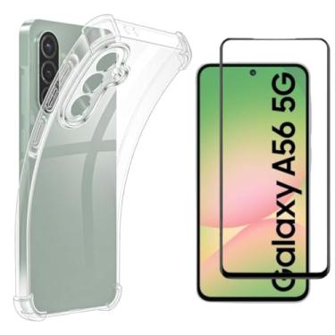 Imagem de Kit Capa Capinha Para Samsung Galaxy A56 5G Case Air Anti Impacto Transparente + Pel�cula De Vidro Temperado 3D