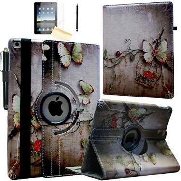 Imagem de JYtrend Capa inteligente para iPad 2ª (9,7 polegadas)/3ª (9,7 polegadas)/4ª geração (9,7 polegadas 2012), capa magnética com suporte giratório para iPad 2/3/4 A1395 A1396 A1397 A1403 A1416 A1430 A1458