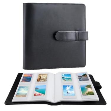 Imagem de Ruibytree Mini Álbum De Fotos Com 256 Bolsos, Compatível Câmeras Instantâneas Fujifilm Instax 12, 11, 9, 40, 90, 8, 7 Evo Liplay, Capa Couro, Livro Para Polaroid 2X3 (Preto)