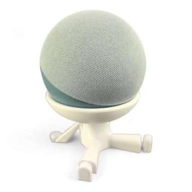 Imagem de Suporte de Mesa para Echo Dot 4ª e 5ª Geração, Design Robô, 9 x 9 x 6 cm, Branco (Branco)