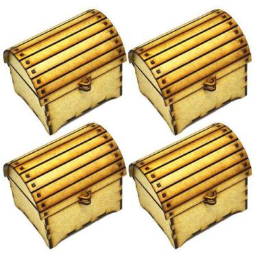 Imagem de Kit 4 Baú Bauzinho Mdf Lembrancinha Aniversário Formatura - LaserX