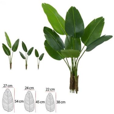 Imagem de Planta Árvore Artificial Bananeira de Jardim Real Toque X8 Verde 1,20m