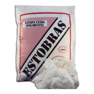 Imagem de Pano Para Limpeza Cirt Estopa Branca P/ Polimento Estobras C/ 200g Bra