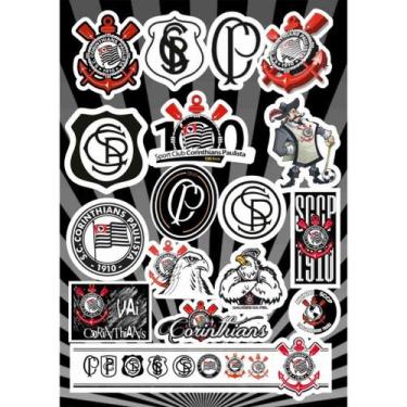 Imagem de Cartela De Adesivos Personalizados Time - Futebol Carro Moto Bike Moto