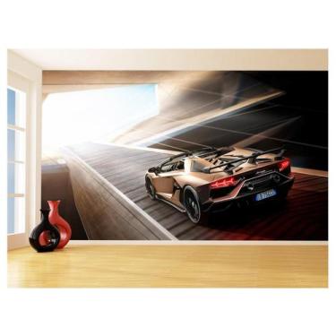 Imagem de Papel De Parede 3D Carro Lamborghini Aventador 3,5M Car194 - Você Deco