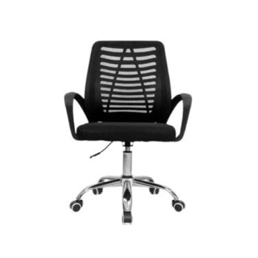 Imagem de Cadeira Escritório Ergonômica Encosto Tela Mesh Giratória Preta