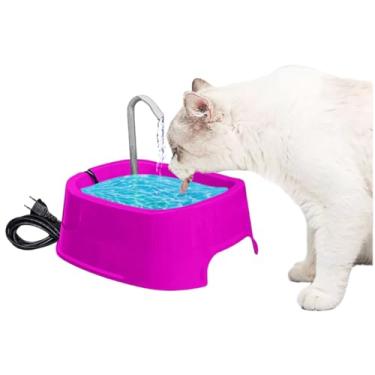 Imagem de Distribuidor de água automático para cães e gatos 1 litro com filtro de água (KIT FONTE ROSA COMPLETA)
