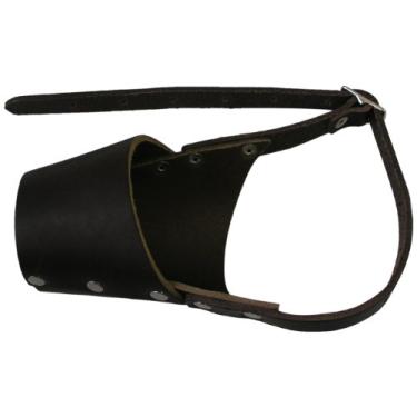 Imagem de JorVet Focinheira de couro para cães - PP, preta