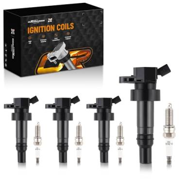 Imagem de maXpeedingrods Conjunto De 4 Bobinas Ignição Uf652 E Velas Irídio Para Hyundai Accent Veloster, Kia Rio Soul 2012-2019 1.6L 14, Kit Que Substitui Uf-652