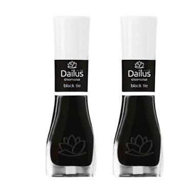Imagem de Kit 2 Esmalte Dailus Color Cor Black Tie com 8ml