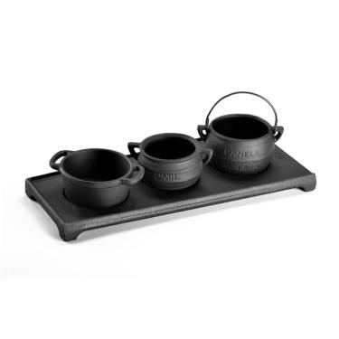 Imagem de Conjunto Miniaturas 4 Peças Ferro Panela Mineira 31x14x8cm