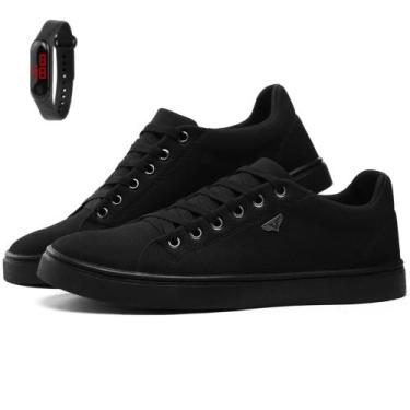 Imagem de Tenis Masculino Sapatenis Casual Confortavel Macio Sapato Com Relogio 