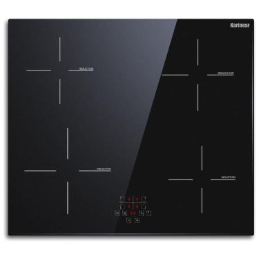 Imagem de Cooktop de Indução de Embutir 4 Queimadores, 6400W, 220v, KARINEAR, Preto