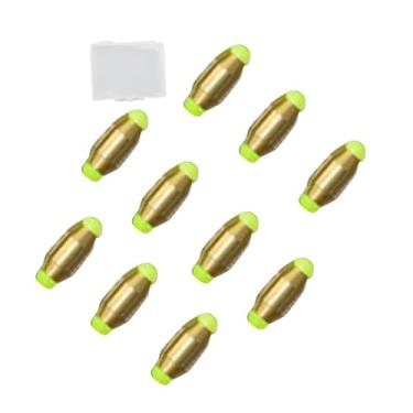 Imagem de shamjina Chumbadas de pesca de cobre para baixo, chumbadas de cobre para água salgada, acessório de equipamento de pesca de água doce com caixa de pesos de, 0.5 10 peças