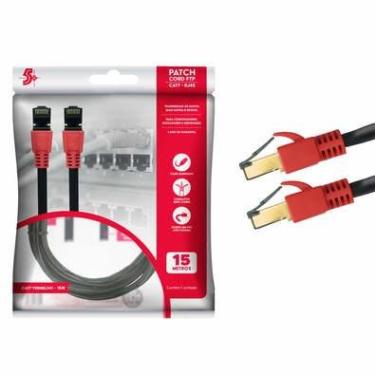 Imagem de Cabo De Rede Blindado Rj45 Cat7 600mhz 10gbps 15mts