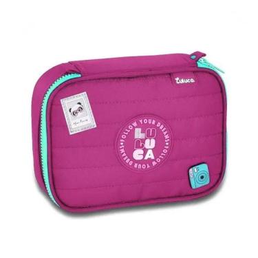 Imagem de Estojo Báu Escolar Luluca Puffer Pink Clio