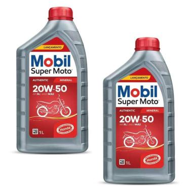 Imagem de Óleo Semissintetico Motos Mobil 10W-30 Api Sl - 2 Litros