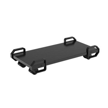 Imagem de Suporte de CPU para piso, suporte de torre de PC com 4 rodas giratórias, suportes de armazenamento para CPU móvel para tapete de chão, jogos, capa para PC, suporte de CPU (preto)