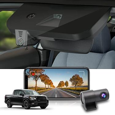 Imagem de Fitcamx Frente 2K+Traseiro 1080P Dash Cam para 2017-2025 Honda Ridgeline RT RTS RTL Trail Sport Black Edition, OEM Estilo, Duplo HD Vídeo, WiFi & APP, Loop Gravação, G-Sensor, Plug&Play, 64GB Cartão