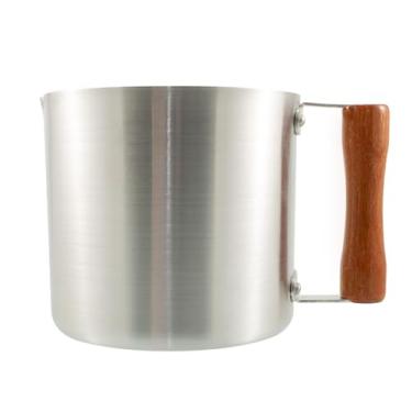 Imagem de Caneca Canecão Hotel Leiteira Caneco Nº 14 Alumínio Cabo Madeira - 1,8 Litros