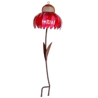 Imagem de esmen Comedouros de metal para pássaros, centáurea, em pé, alimentador de pássaros selvagens, ao ar livre, à prova de esquilos, para decoração de jardim, decoração de jardim, ao ar livre, alimentador