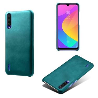 Imagem de Capa para Xiaomi A3,Proteção contra quedas,Casca de volta de cor sólida simples,Design de couro de imitação de plástico-Green