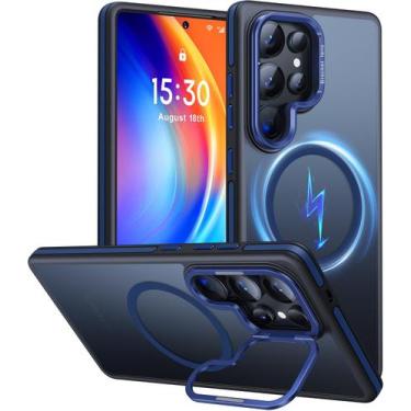 Imagem de Capa de telefone JAME para Samsung Galaxy S25 Ultra Magnética Azul