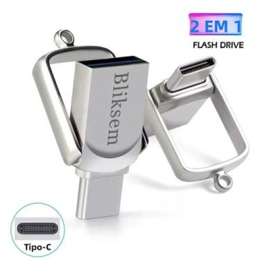 Imagem de Pen Drive USB 2.0 De Alta Velocidade Bliksem 2 Em 1, 32GB 64GB 128GB, 