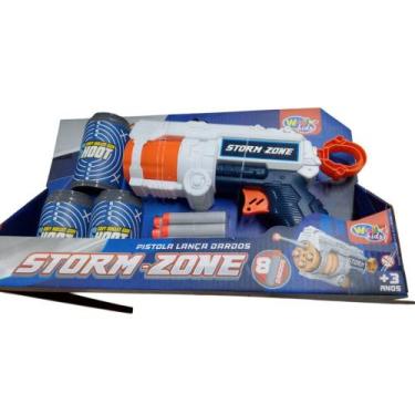 Imagem de Pistola Brinquedo Lança Dardos 12 Peças - Sortida - WELLMIX