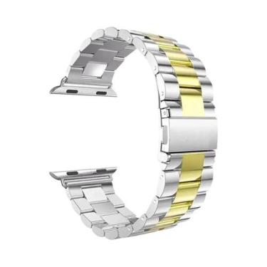 Imagem de Pulseira De Metal Em Aço Inoxidável Para Apple Watch 46mm 42mm 44mm 40