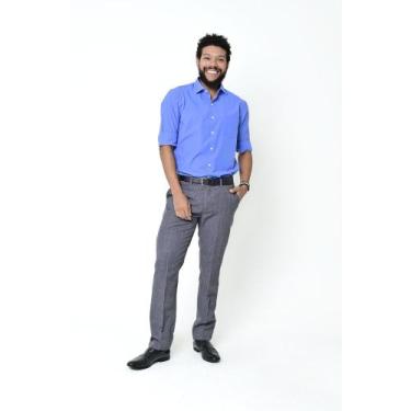 Imagem de Camisa Social Masculina com Bolso e Colarinho Italiano - Camisaria Col