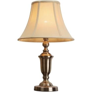 Imagem de Candeeiro De Mesa Dimmer Control Table Lamps 3 Way Dimmable Bedside Table Lamps Com Fabric Shade Metal Desk Lamp Para Quarto Sala De Estar Bedside Table Lamp, Beige,yellow