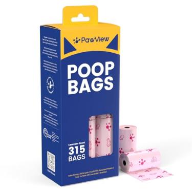 Imagem de Cata Caca Saquinhos Higiênicos,Rolos de saco de cocô de cachorro retrátil para saco de cocô, à prova de vazamento e sacos de resíduos de lavanda extragrossos, 70% reciclado GRS (Rosa, 21 Rolos)