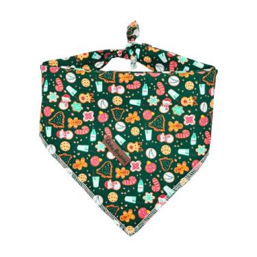 Imagem de Bobo Rainbow Bandanas de Natal para cães, bandana macia para animais de estimação, estampa de boneco de neve, cachecol ajustável para cães pequenos para meninos e meninas