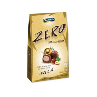 Imagem de Bombom com recheio de avelã zero açúcar Montevergine 80g