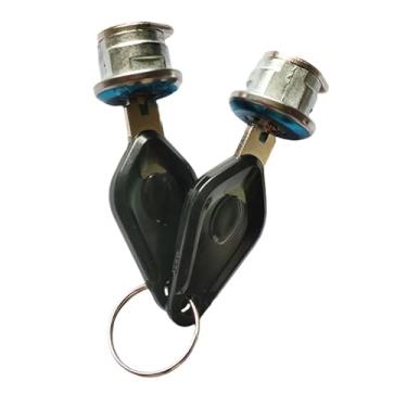 Imagem de FJMQHU Acessório para Reparo de Fechadura de Porta-malas de Motocicleta, Cofre de Metal, Profissional para Instalar, Substituir Modificação de Fechadura de C, 2 Fechaduras 2 Chaves