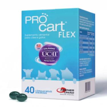 Imagem de Procart flex cães e gatos  colágenos ucii  com 40 cap agener
