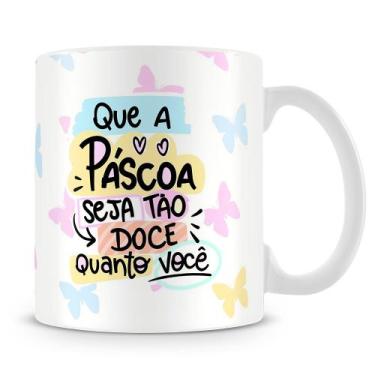 Imagem de Caneca Personalizada de Páscoa - Modelo 3 - Cerâmica 325ml - Amo Canec