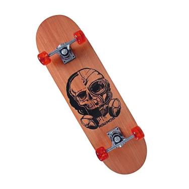 Imagem de Skate Caveira L Alumínio Rodas Em Gel 79X20Cm Mor