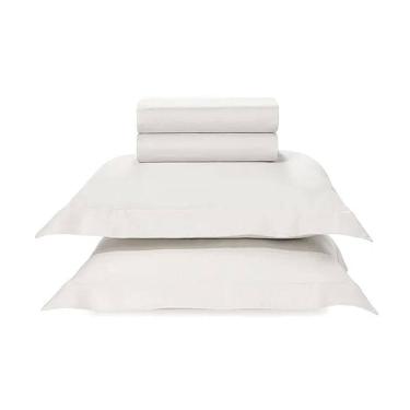 Imagem de Jogo De Cama Queen 300 Fios Bossa - Karsten Branco