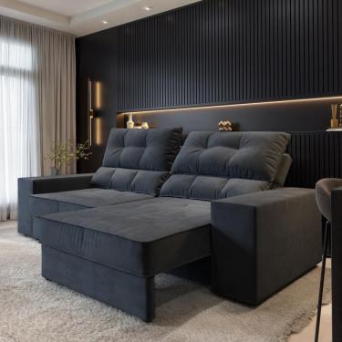 Imagem de Sofá Larissa 3 Lugares Suede 210cm