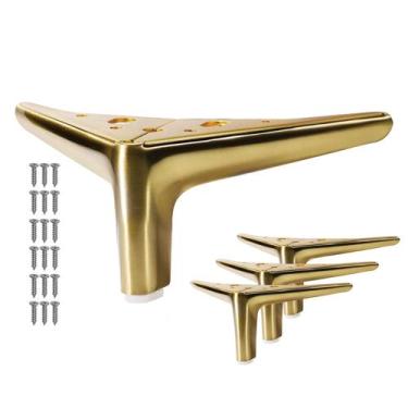 Imagem de Furniture Legs VEHCIL 10 cm em ouro escovado, conjunto de 4