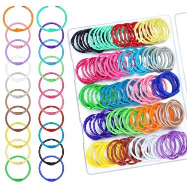 Imagem de Bercoor 120 anéis de fichário de metal de 2,5 cm para cartões de índice, anéis de fichário, pequenos anéis de fichário de folhas soltas, anéis de papel para caderno para escola, escritório, casa, 20