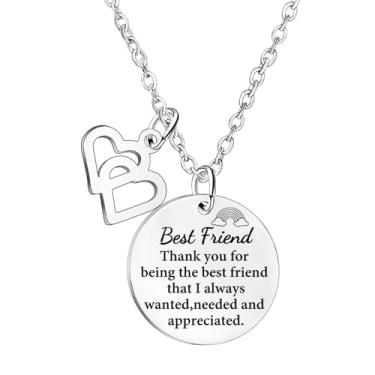 Imagem de Colar Best Friends Presentes de Amizade para Melhor Amigo Presente de Natal e Aniversário para Bestie, One Size, Aço inoxidável, Sem Pedra Preciosa