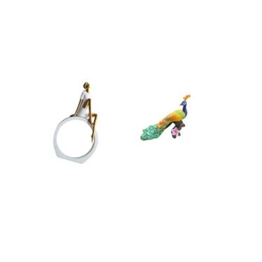 Imagem de Fenteer Estatueta de Pavão, Estátua Feminina, Centro de Mesa, Quarto, Leitores, Presente, Estante, Escultura Abstrata de Fazenda, Decoração Versátil, E