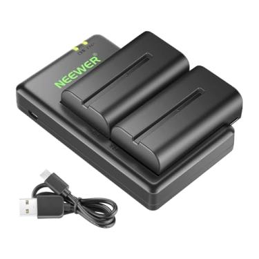 Imagem de MPOWER - Kit Carregador Duplo LCD e 2 Baterias NP-F550 de 2600mAh Compatível com Câmeras e Monitores Sony, Ideal para Iluminação LED Profissional e Equipamentos Fotográficos